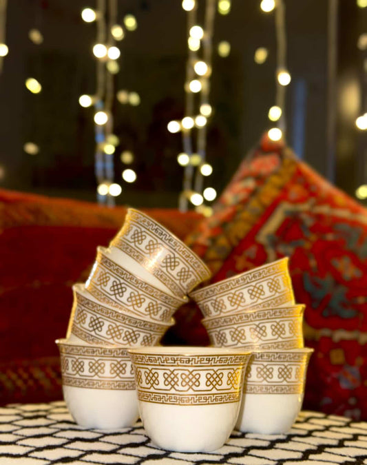 Arabic Ceramic Coffee Cups – Set of 8