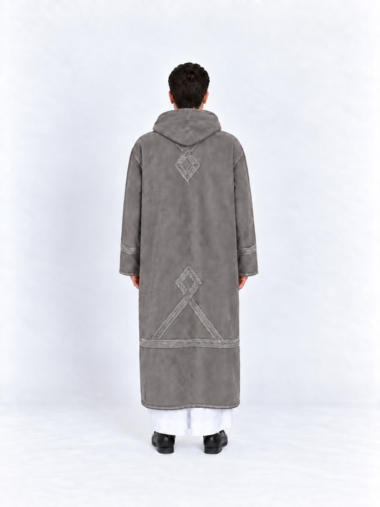 Gray Khaleeji Moroccan Farwa
