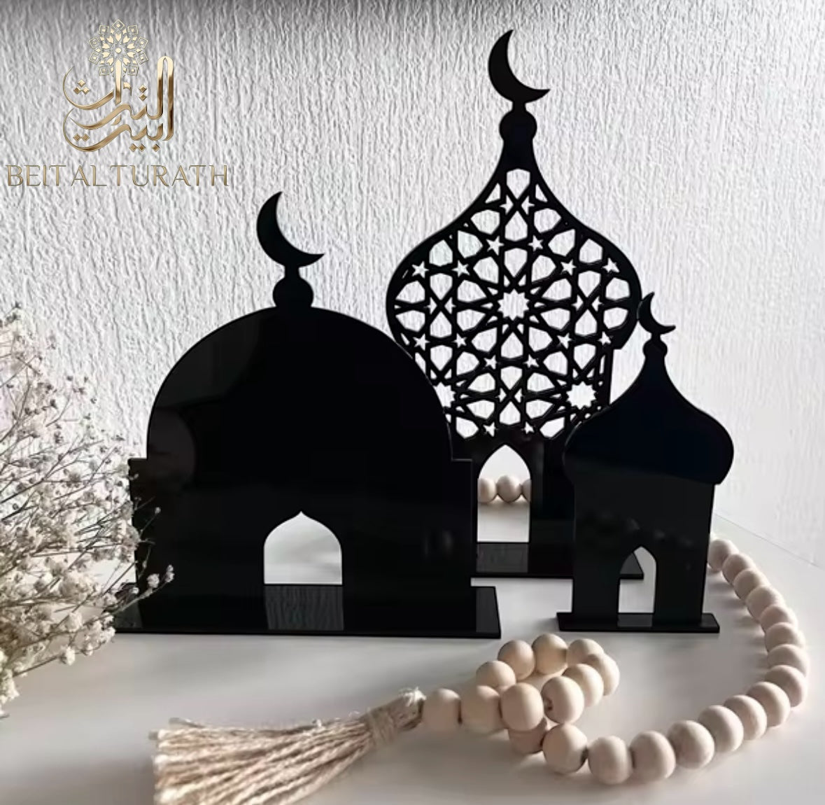 3-Piece Islamic Mosque Acrylic Decor Set