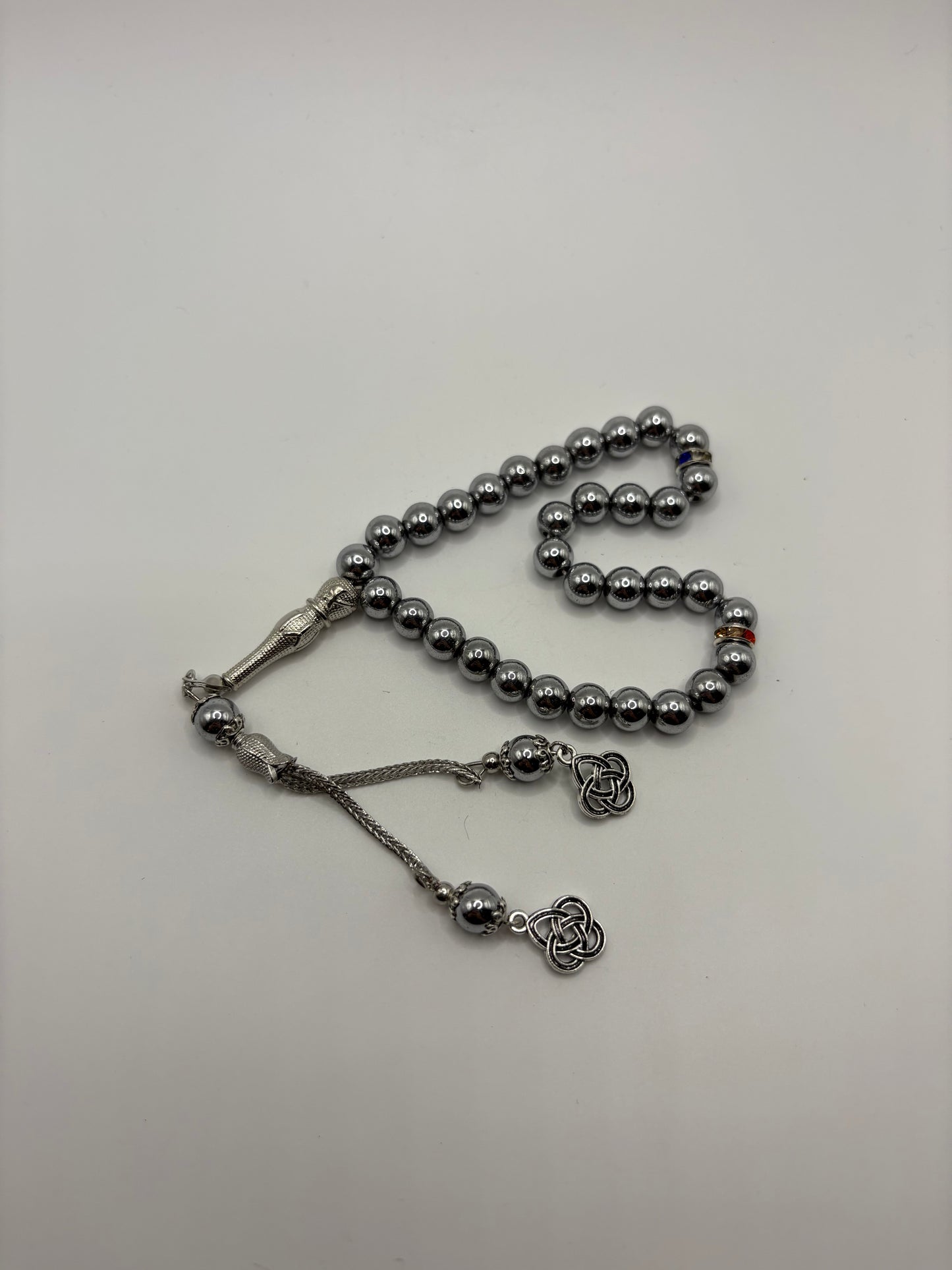 Gold and Silver Metal Masbah – 33 Count