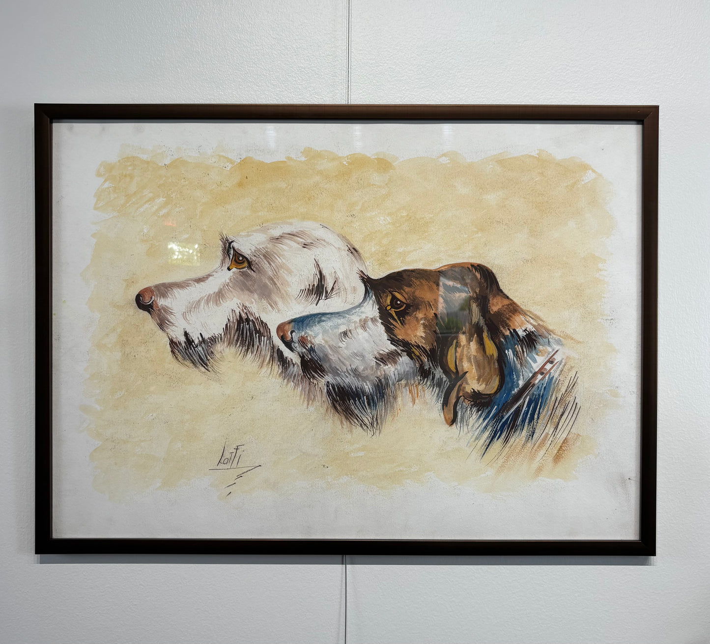Canvas Poster of Two Dogs by Lotfi
