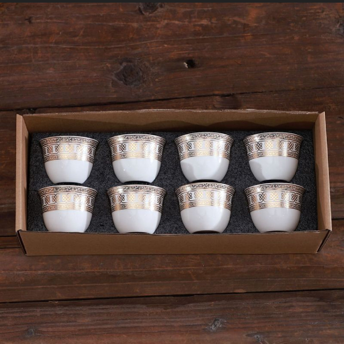 Arabic Ceramic Coffee Cups – Set of 8