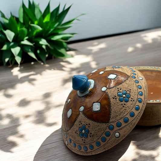 Beit Al-Turath Decorative Serving Ceramic Bowl with Lid