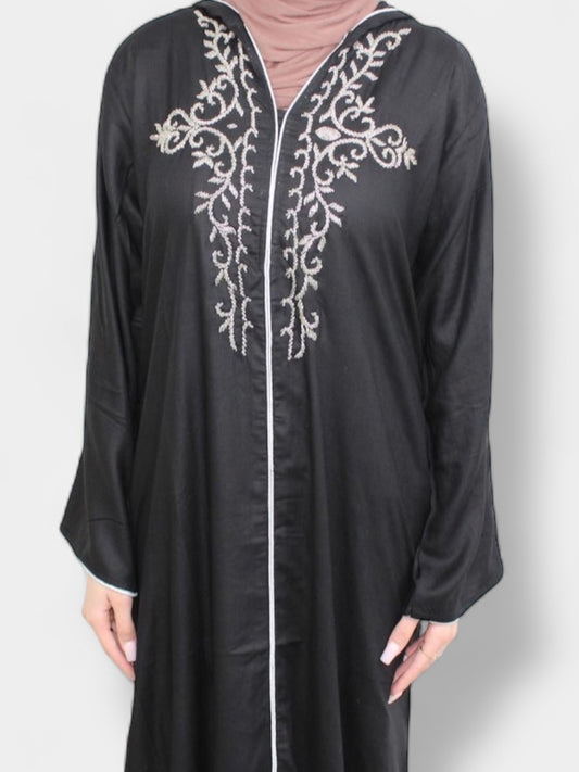 Classic Black Tatreez Abaya