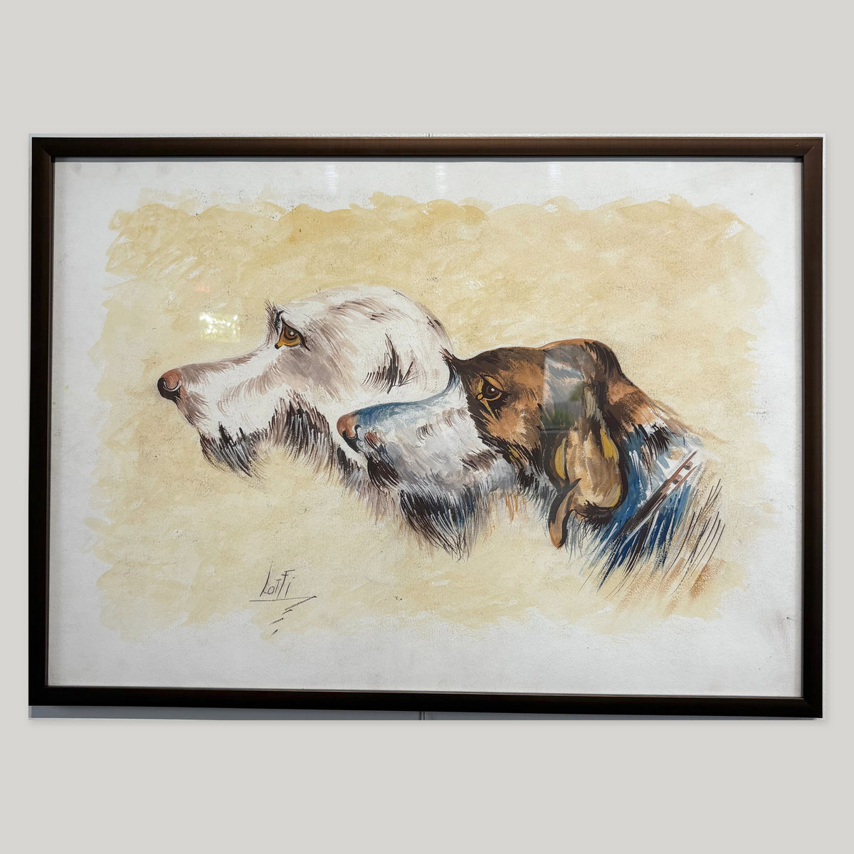 Two Dogs Canvas Wall Art by Lotfi