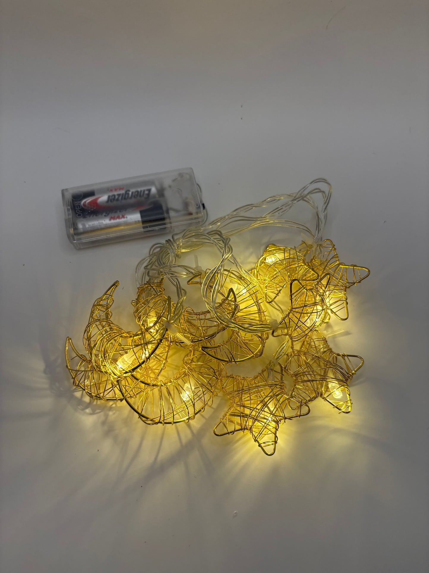 Star and Crescent Gold Ramadan String Light – Battery Operated