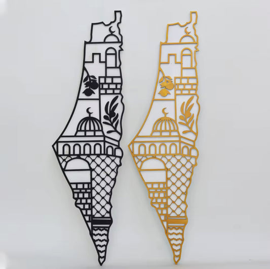 Palestine Map Wall Decor