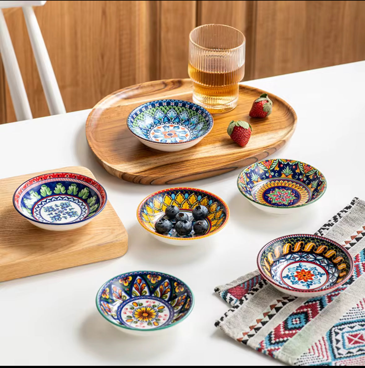 Moroccan Ceramic Bowls - Set of 6