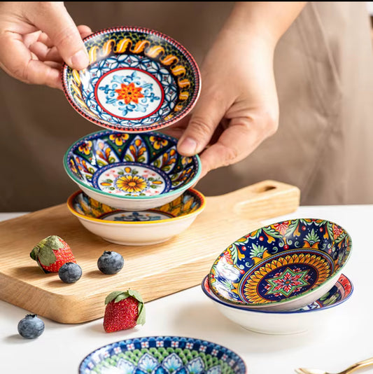 Moroccan Ceramic Bowls - Set of 6