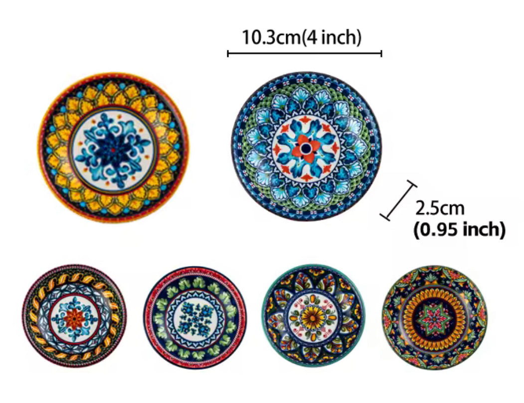 Moroccan Ceramic Bowls - Set of 6