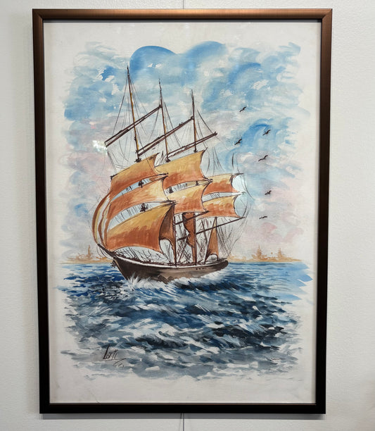 Canvas Poster of a Ship by Lotfi