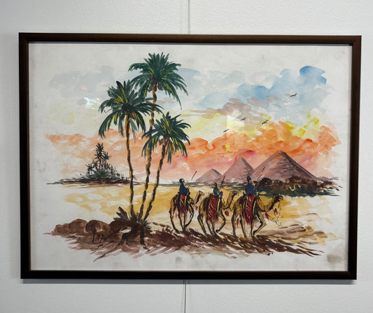 Canvas Poster of Three Camels by Lotfi