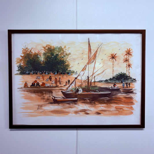 Canvas Poster of a Boat by Lotfi