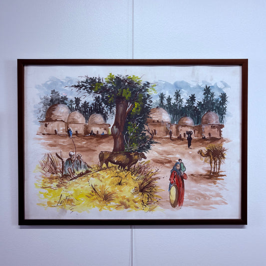 Canvas Poster of a Village by Lotfi