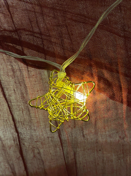 Star and Crescent Gold Ramadan String Light – Battery Operated