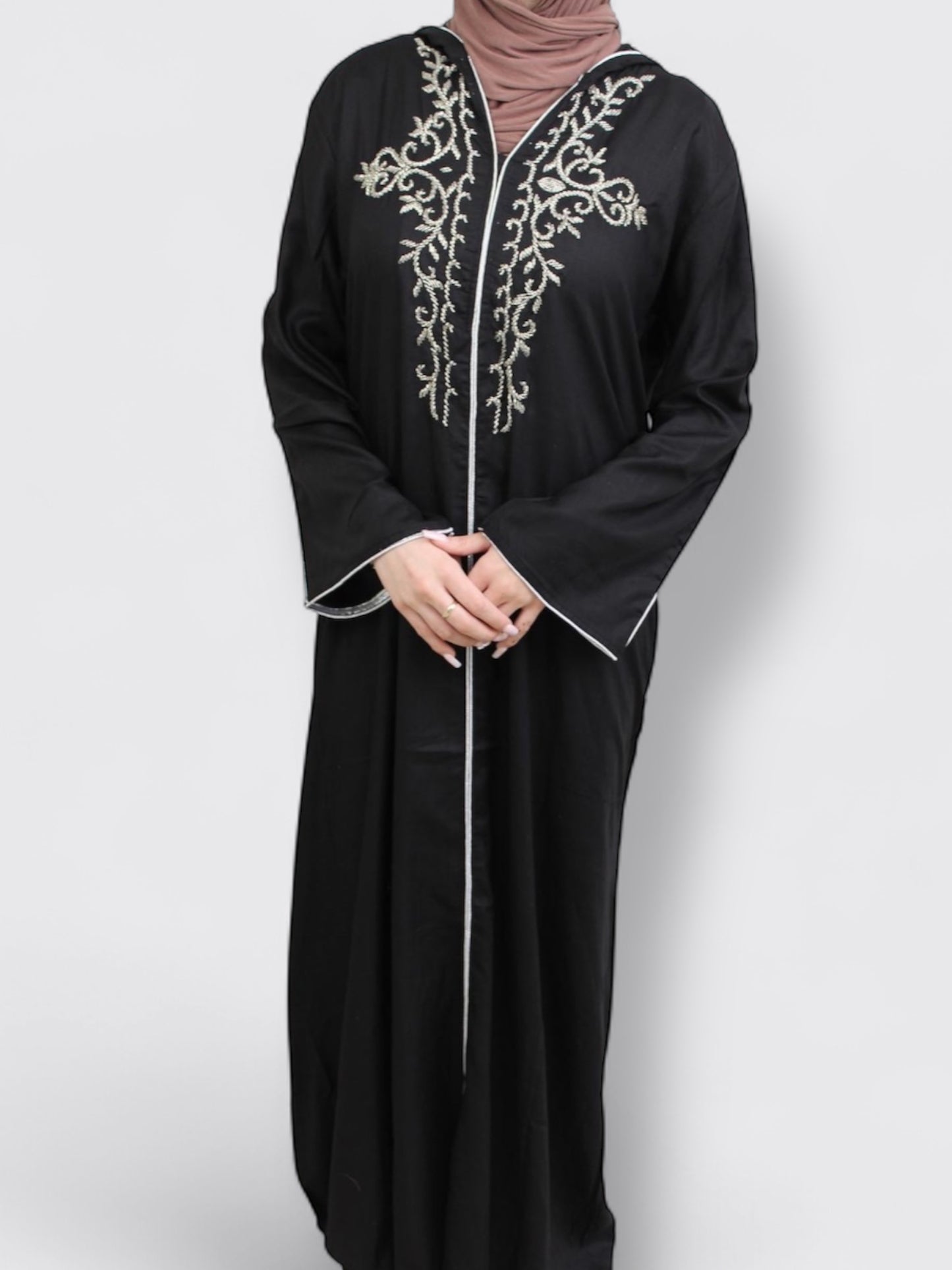 Classic Black Tatreez Abaya
