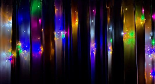Outdoor Crescent & Star LED String Lights