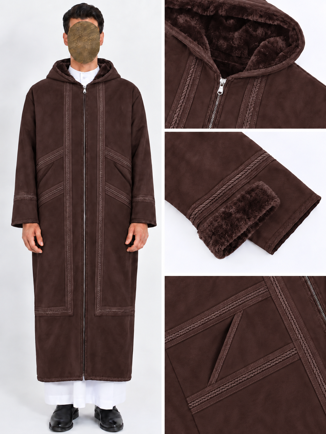 Brown Khaleeji Moroccan Farwa