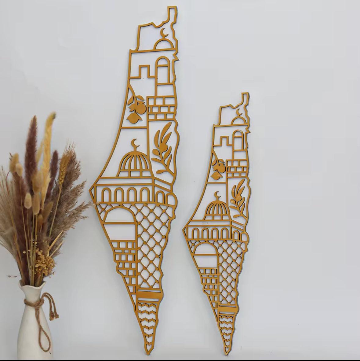 Palestine Map Wall Decor
