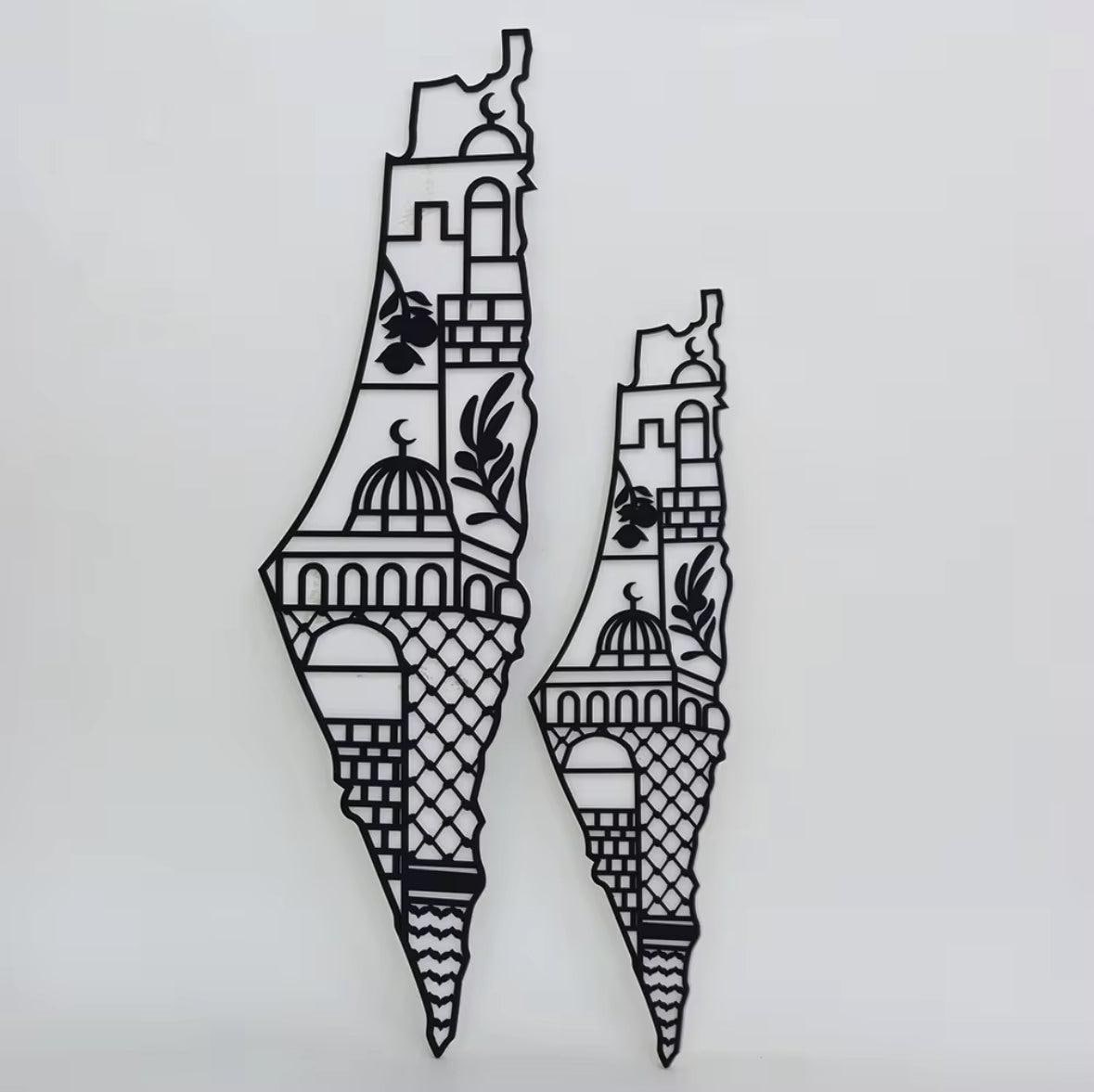 Palestine Map Wall Decor