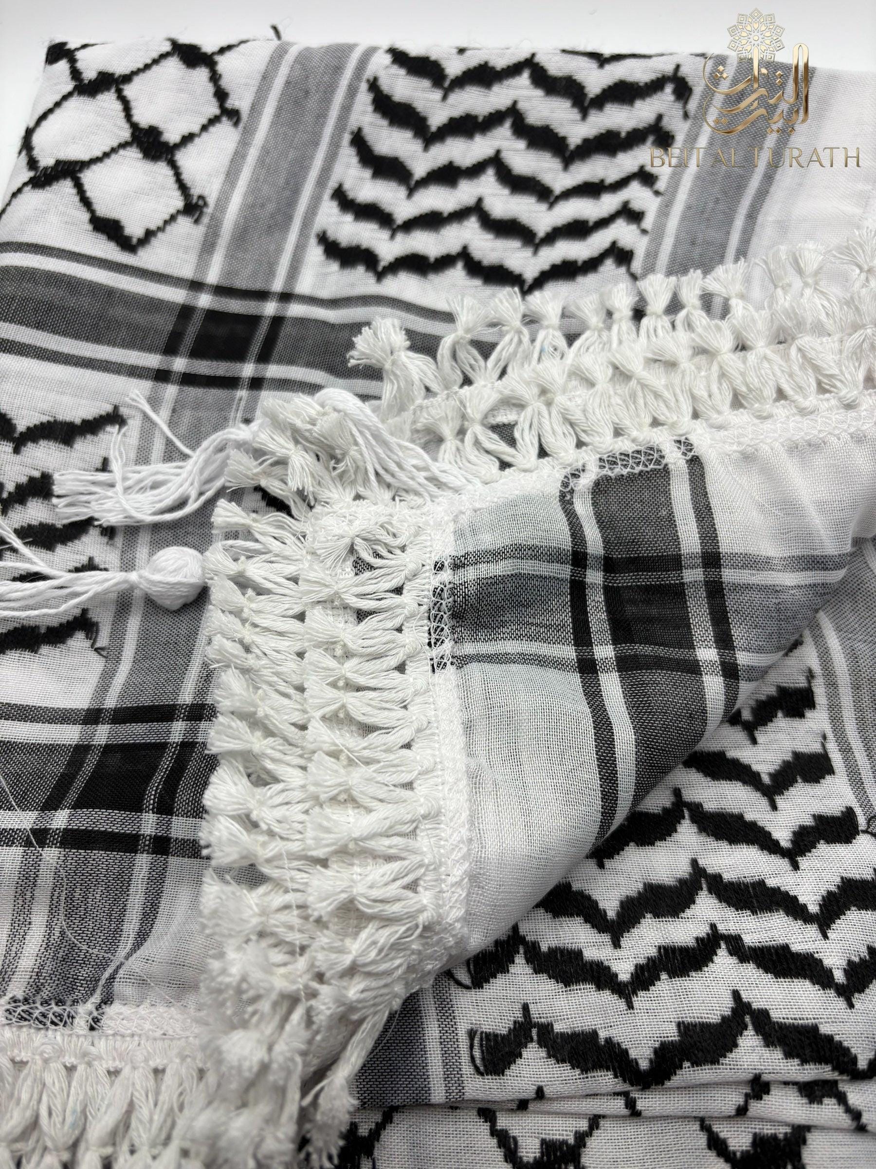 Palestinian Black & White kuffiyah