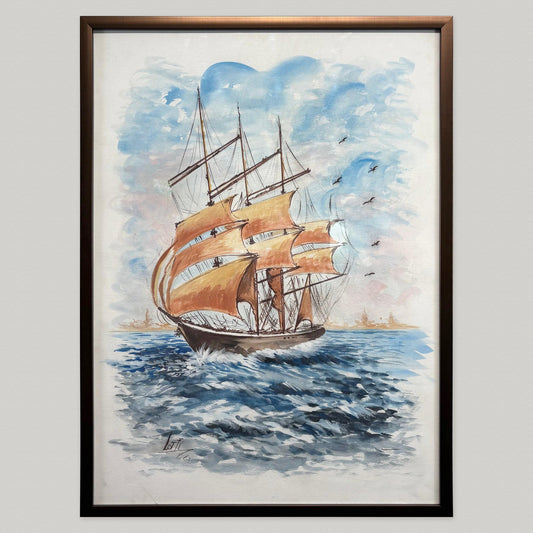 Canvas Poster of a Ship by Lotfi