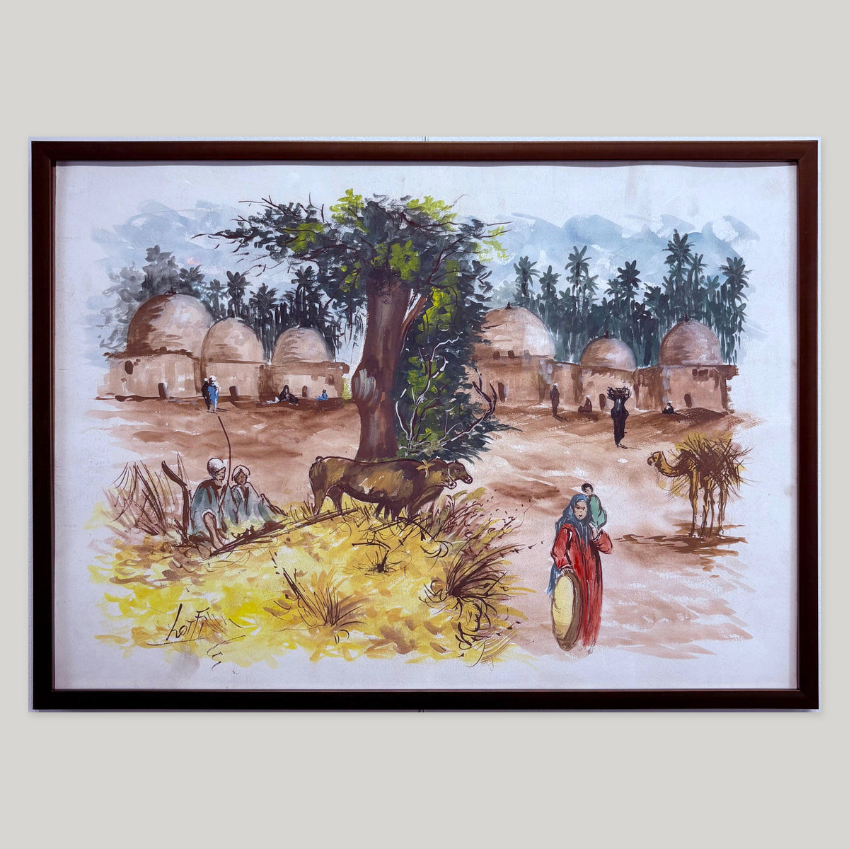 Canvas Poster of a Village by Lotfi