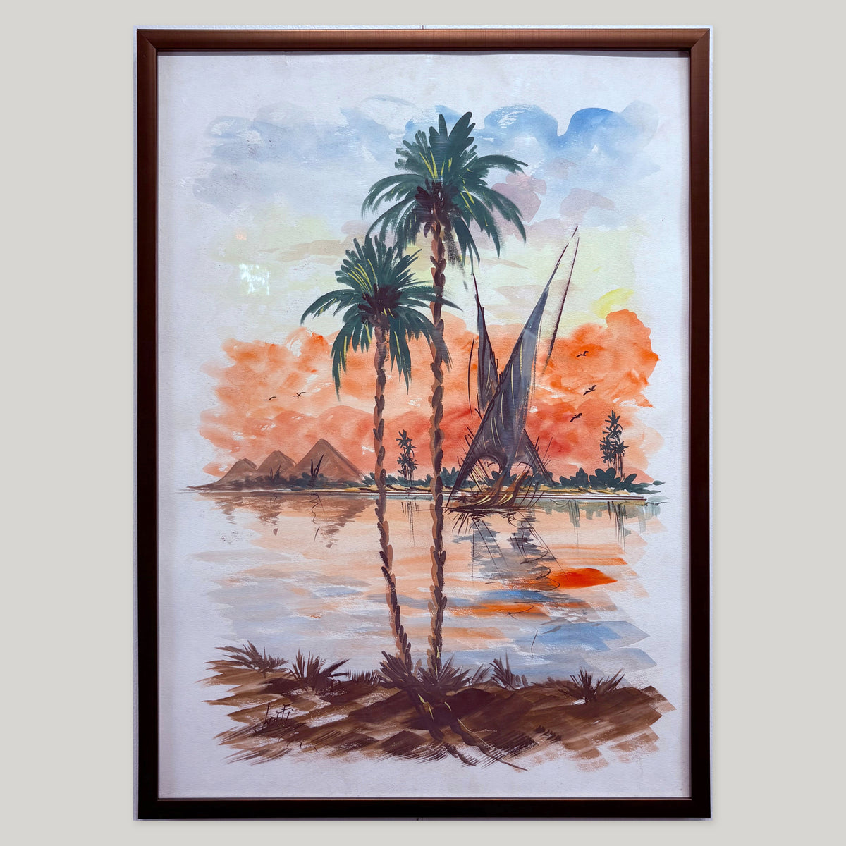 Tall Palm Trees Canvas Wall Art by Lotfi