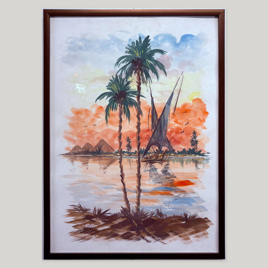Tall Palm Trees Canvas Wall Art by Lotfi
